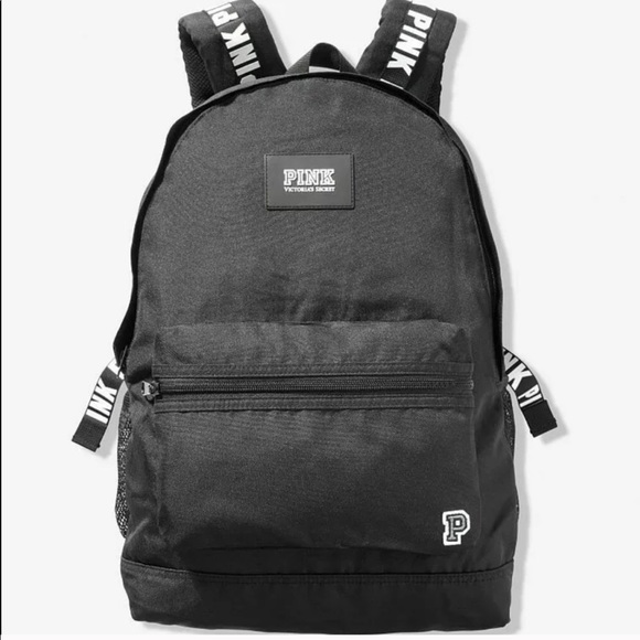 VS PINK CAMPUS Backpack Pure Black NWT in package